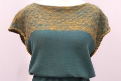 Kleid_Fisch_-petrol_gelb_von maria stieger